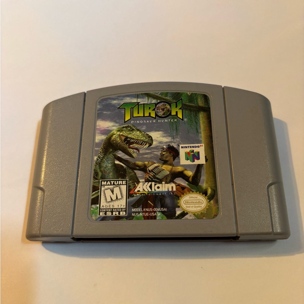 Nintendo 64 Turok Dinosaur Hunter Cartridge Tested And Working